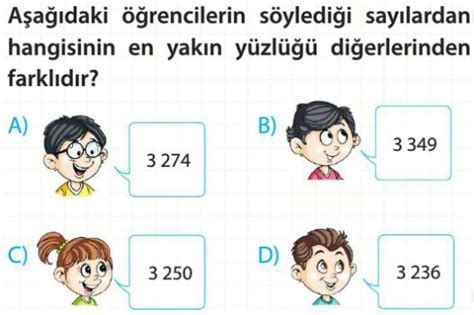 3. Sınıf Matematik Doğal Sayıları Yuvarlama Test Çöz Deneme Çöz.