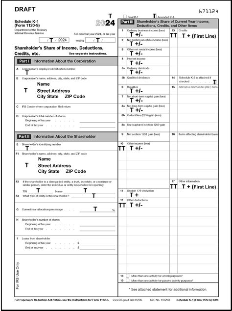 3.0.101 Schedule K1 Processing Internal Revenue Service
