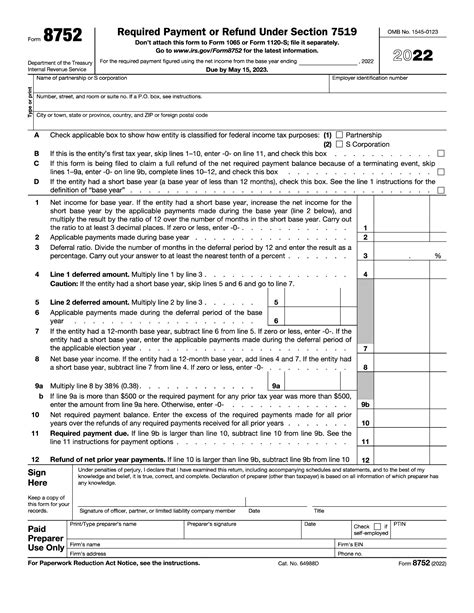 3.11.249 Processing Form 8752 Internal Revenue Service