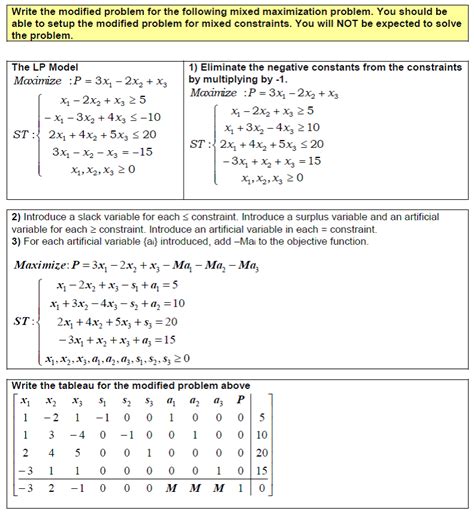 3.5 Mixed Constraint Examples Finite Math