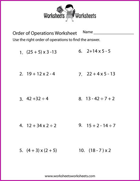 30++ Advanced Order Of Operations Worksheet Worksheets Decoomo