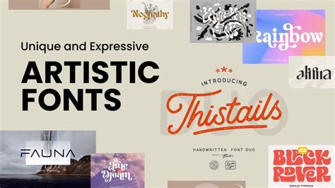 30+ Artistic Fonts for Unique and Expressive Designs - muktibox.com