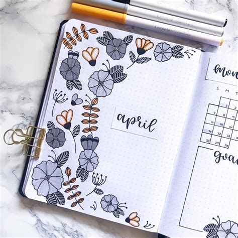 30+ April Bullet Journals - Themes to Brighten Your Month