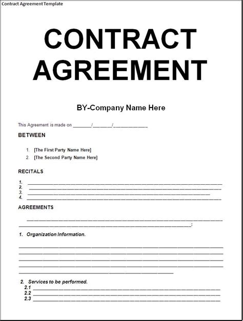 30+ Free Contract Templates