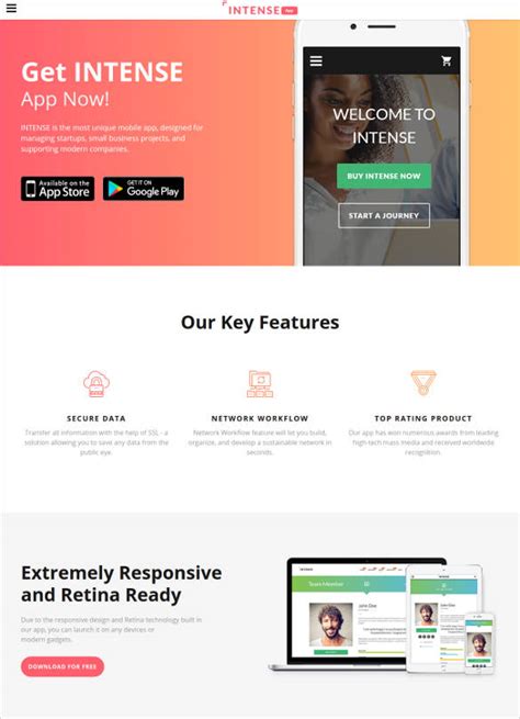 30+ HTML5 Landing Page Themes & Templates Free & Premium Templates