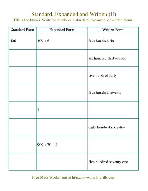 30+ Unique Math Worksheet Word Form