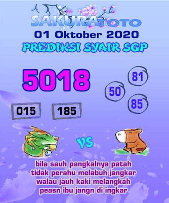 30 06 2018 syair sakura toto. Cara pasang bbfs 9 digit.
