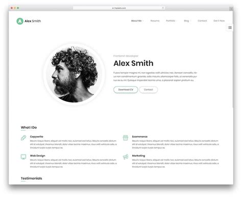 30 Best HTML5 vCard and Resume Templates 2022 Portfolio web design