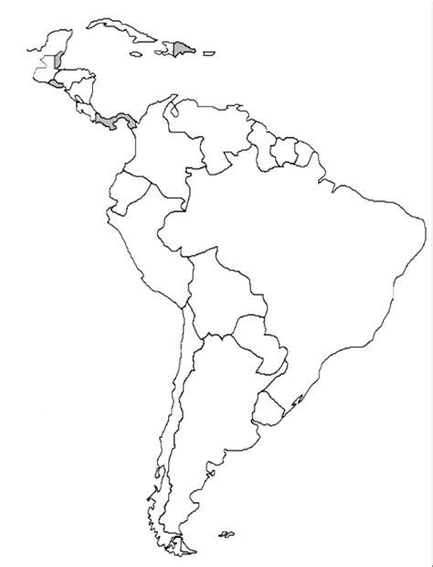 30 Central And South America Map Blank Maps Database Source
