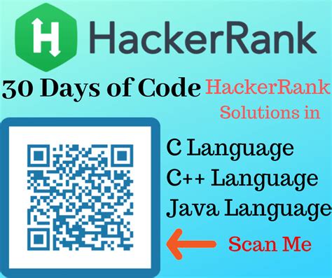 30 Days Of Code Hackerrank Solutions