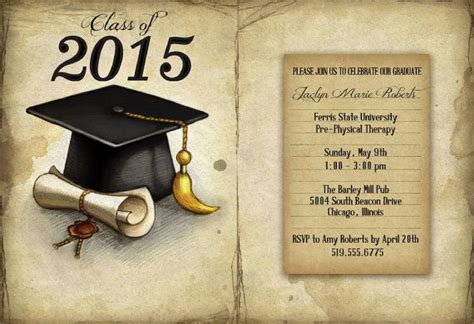 30 Examples Of Graduation Party Invitations in 2020 Graduation