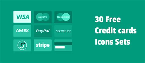 30 Free Credit card and Payment methods icons set for your store