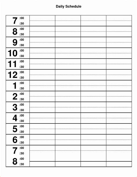 30 Minute Interval Schedule Pdf Free Example Calendar Printable