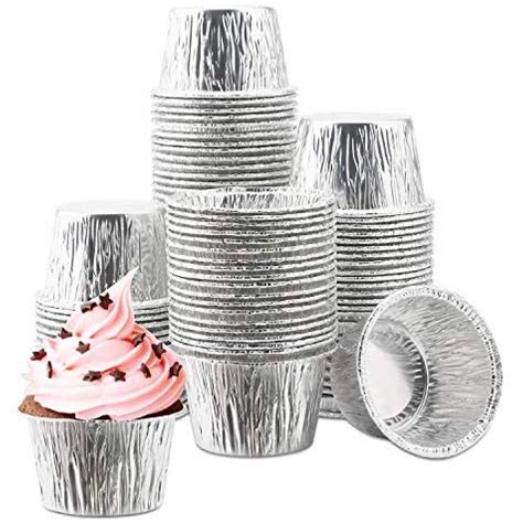 30 Pcs Aluminum Foil Cups Dessert Cups Lids Cake Stands Cover