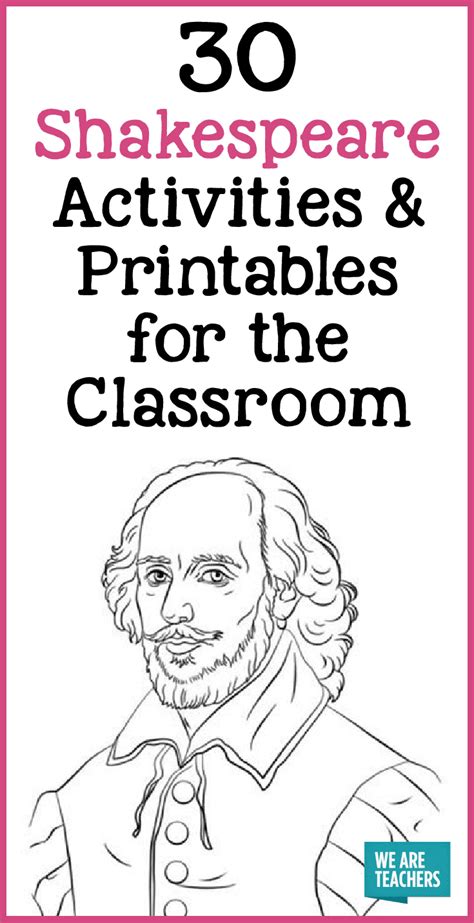 30 Shakespeare Activities & Printables for the Classroom - muktibox.com