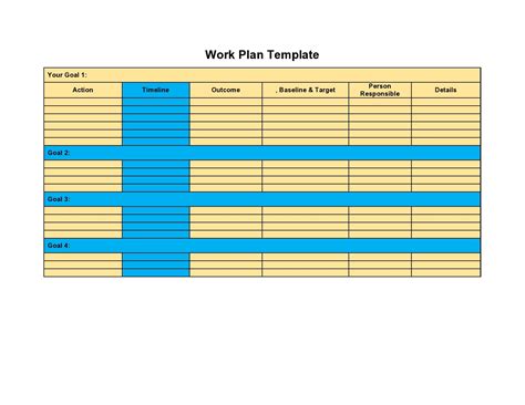 30 Simple Work Plan Templates For Any Project