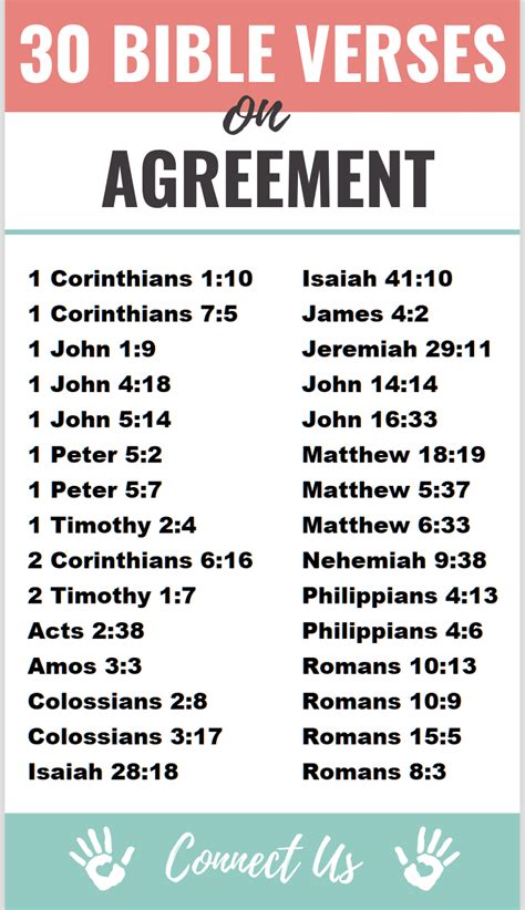 30 Strong Bible Scriptures on Agreement – ConnectUS