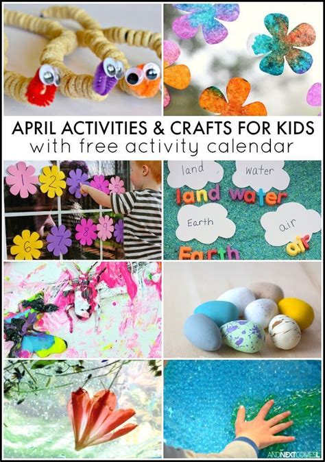 30 April Activities For Kids Free Activity Calendar April Calendar For Kids - April Calendar For Kids