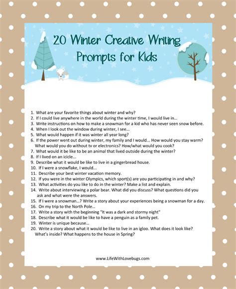 30 Best Winter Writing Prompts For Kids Of Winter Writing Prompts Elementary - Winter Writing Prompts Elementary