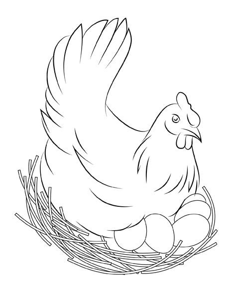 30 Chicken Coloring Pages Free Pdf Printables Monday Chicken Pictures To Color - Chicken Pictures To Color