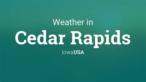 Current weather in Cedar Rapids and forecast for today, tomorrow, and next 14 days ... 30.15 "Hg: Humidity: 96%: Dew Point: ... 14 day forecast, day-by-day Hour-by .... 