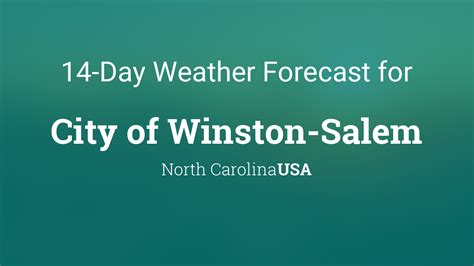 Extended Forecast for Winston-Salem NC . Tod