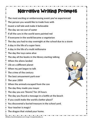 30 Entertainment Narrative Writing Prompts For 2nd Grade 2nd Grade Narrative Writing Prompts - 2nd Grade Narrative Writing Prompts