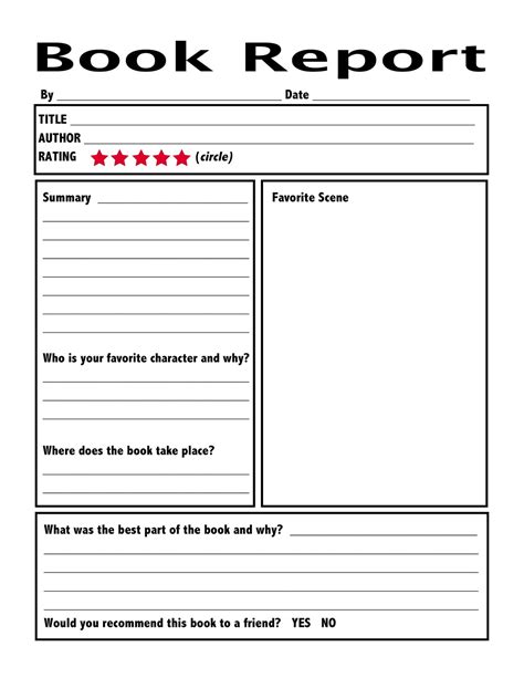 30 Free Book Report Templates For Grade 1 Book Report First Grade - Book Report First Grade