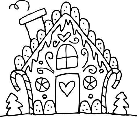 30 Free Gingerbread House Coloring Pages Printable Scribblefun Gingerbread House To Color - Gingerbread House To Color