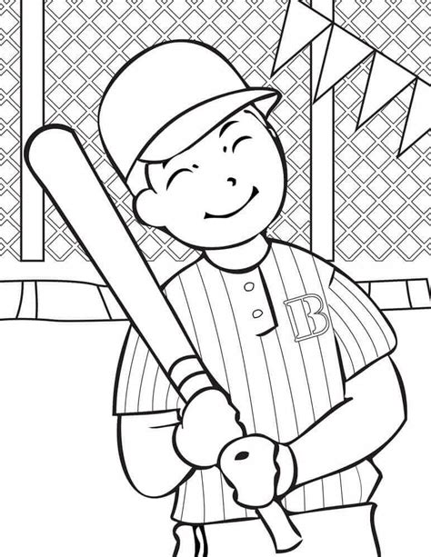30 Free Printable Baseball Coloring Pages Scribblefun Baseball Player Coloring Pages - Baseball Player Coloring Pages