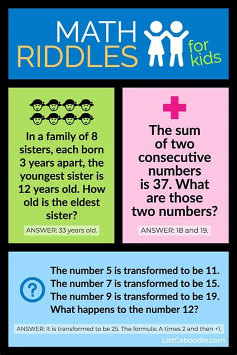 30 Math Riddles For Kids Easy Amp Difficult Math Word Riddles - Math Word Riddles