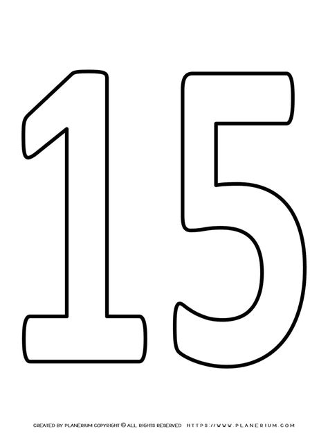30 Number 15 Coloring Pages Free Printable Brainor Number 15 Coloring Page - Number 15 Coloring Page