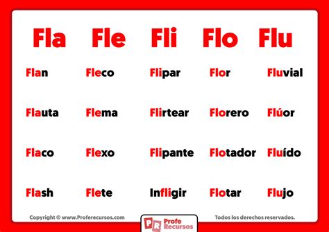 30 Palabras Con Fli