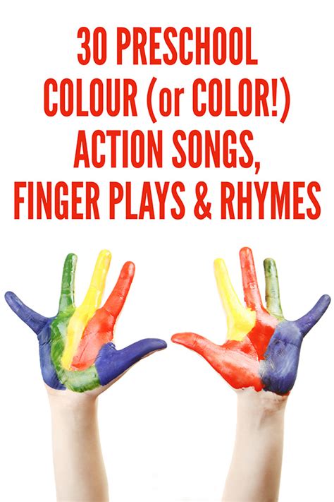 30 Preschool Color Action Songs Finger Plays Amp Kindergarten Fingerplays - Kindergarten Fingerplays