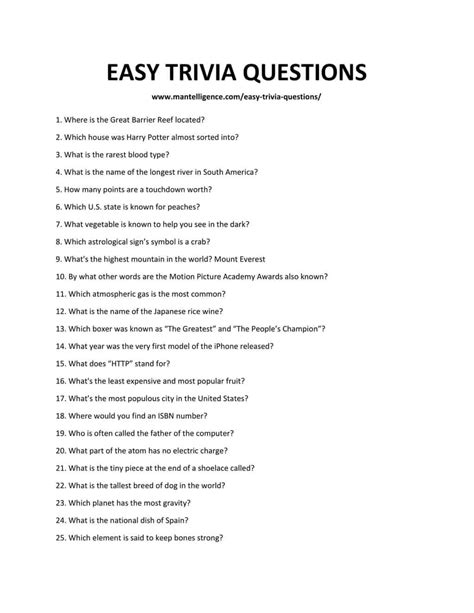 30 quiz questions and answers