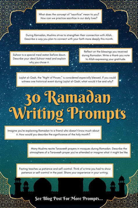 30 Ramadan Writing Prompts For Each Day Of Prompts For Creative Writing - Prompts For Creative Writing