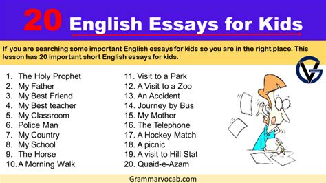 30 Short English Essays For Kids Grammarvocab Short Paragraphs For Kids - Short Paragraphs For Kids