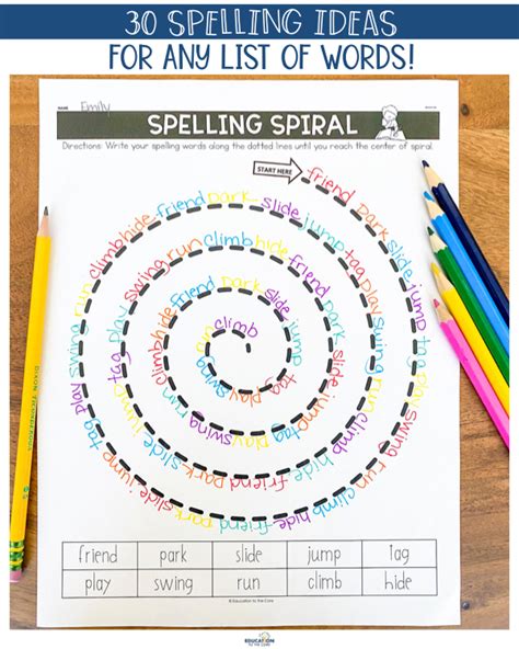 30 Spelling Activities For Any List Of Words Practice Writing Spelling Words - Practice Writing Spelling Words