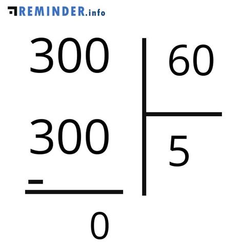 300 Divided By 60