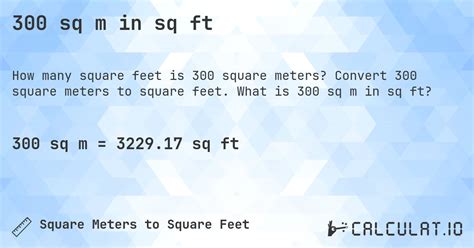 300 Ft To M