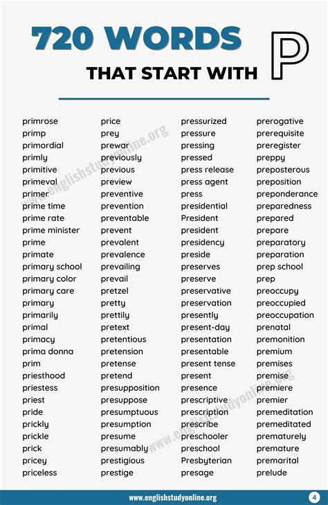 300 Words That Start With P Words Starting Easy Words That Start With P - Easy Words That Start With P