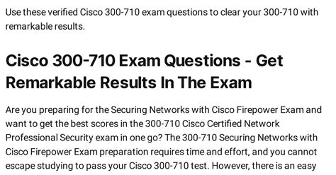 300-710 Tests