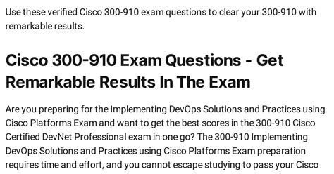 300-910 Exam Fragen
