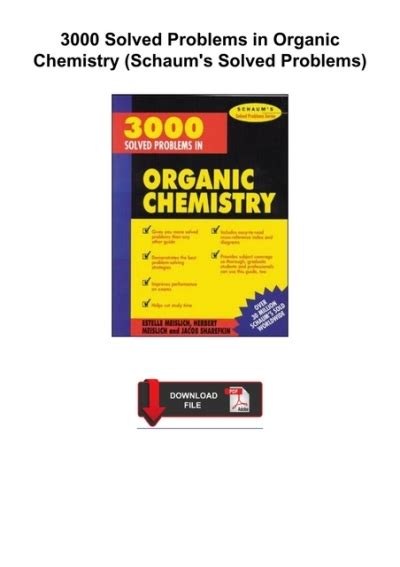 Read Online 3000 Solved Problems In Organic Chemistry Schaums Solved Problems 