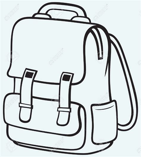 30000 school bag clipart black and white Public domain vectors