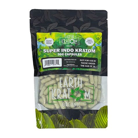 300ct Super Indo Kratom Capsules - Earth Kratom