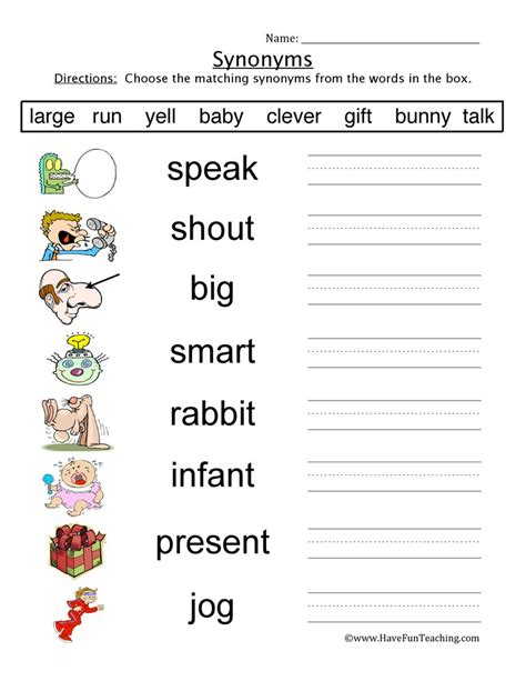 306 Top Synonyms Worksheet Teaching Resources Curated For Synonyms For Worksheet - Synonyms For Worksheet