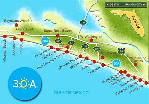 30a florida map