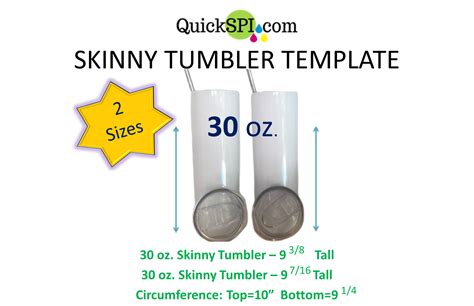 30oz Skinny Tumbler Template