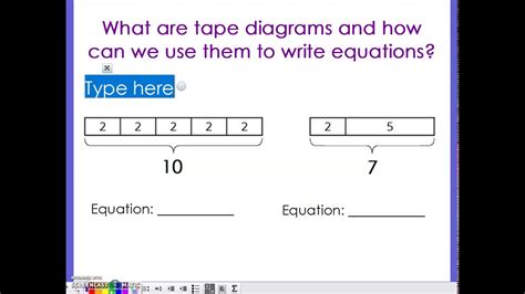 31 1 Tape Diagrams And Equations Mathematics Libretexts Tape Diagram Fractions Division - Tape Diagram Fractions Division
